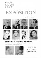 Expo à Caylus (82) Portraits intemporels , francine D'oliveira Rezende artiste peintre
