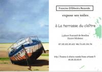 exposition à la terrasse du cloître , francine D'oliveira Rezende artiste peintre