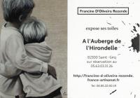 Auberge de l'hirondelle. , francine D'oliveira Rezende artiste peintre